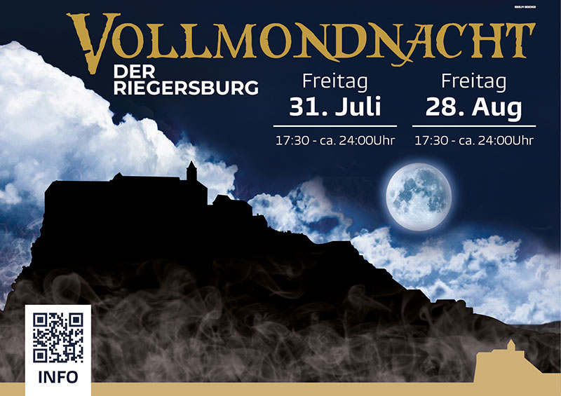 Vollmondnacht der Riegersubrg am 31. Juli und 28. August 2026
